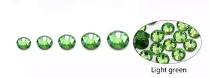 Highest Quality Crystals - Light Green - Mixed Sizes (SS3-SS20)