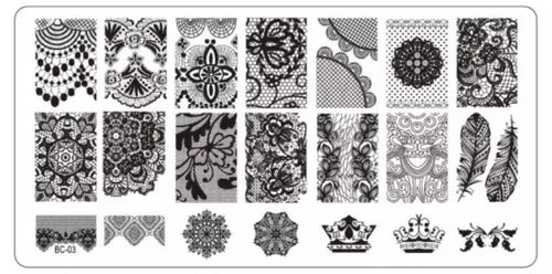 Nail Stamping Plate - No3