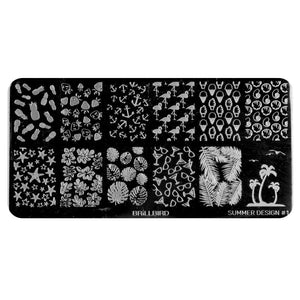 Nail stamp plate - Summer Design